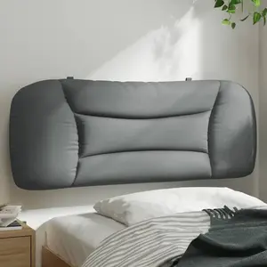 vidaXL Coussin de tête de lit gris clair 100 cm tissu pas cher