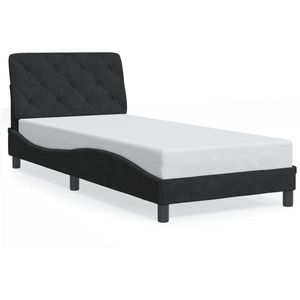 vidaXL Cadre de lit avec tête de lit Noir 80x200 cm Velours pas cher