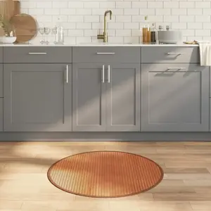 vidaXL Tapis rond marron 80 cm bambou pas cher