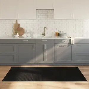 vidaXL Tapis rectangulaire noir 100x200 cm bambouVendu parvidaxl-be