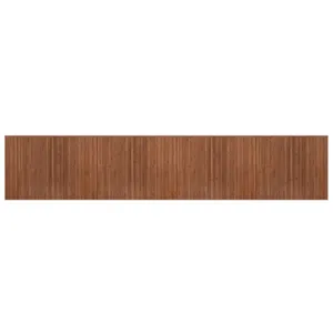 vidaXL Tapis rectangulaire marron 80x400 cm bambou pas cher