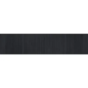 vidaXL Tapis rectangulaire noir 70x300 cm bambou pas cher