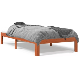 Comparateur de prix : vidaXL Cadre de lit cire marron 120x190 cm bois de pin massif
