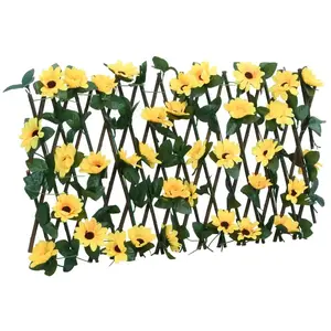 Comparateur de prix : vidaXL Treillis de lierre artificiel extensible jaune 180x20 cm