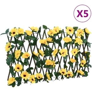 Comparateur de prix : vidaXL Treillis de lierre artificiel extensible 5 pcs jaune 180x20 cm