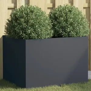 vidaXL Jardinière anthracite 62x47x46 cm acier laminé à froid pas cher