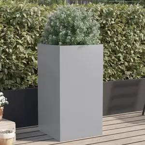 vidaXL Jardinière argenté 42x38x75 cm acier galvanisé pas cher