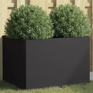 vidaXL Jardinière noir 62x47x46 cm acier laminé à froid pas cher