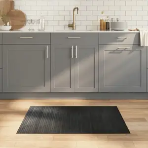 vidaXL Tapis rectangulaire gris 70x100 cm bambou pas cher