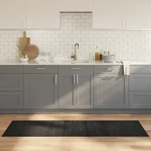 vidaXL Tapis rectangulaire gris 60x200 cm bambou pas cher