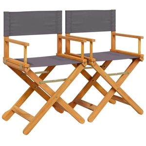 vidaXL Chaises de jardin pliables lot de 4 gris foncé tissu pas cher