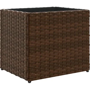 Comparateur de prix : vidaXL Jardinière marron 36x30x32 cm résine tressée