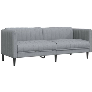 vidaXL Canapé à 3 places gris clair tissu pas cher