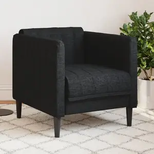 vidaXL Fauteuil noir tissu pas cher