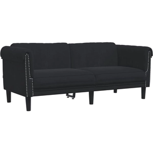 vidaXL Canapé à 2 places noir velours