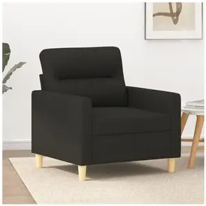 vidaXL Fauteuil Noir 60 cm Tissu pas cher