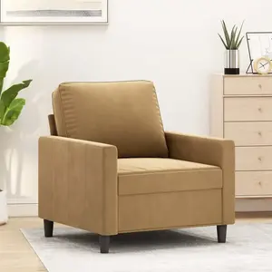Comparateur de prix : vidaXL Fauteuil Marron 60 cm Velours