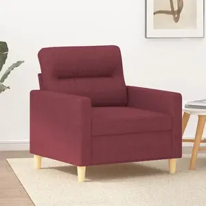 Comparateur de prix : vidaXL Fauteuil Rouge bordeaux 60 cm Tissu