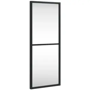 vidaXL Miroir mural noir 20x50 cm rectangulaire fer pas cher