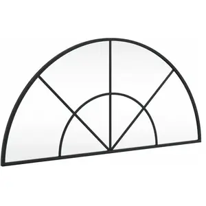 vidaXL Miroir mural noir 80x40 cm arche fer pas cher