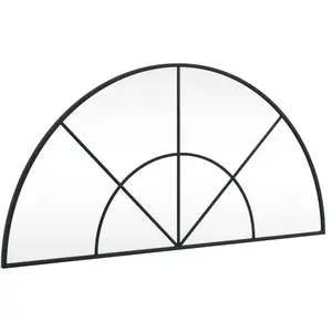 Comparateur de prix : vidaXL Miroir mural noir 100x50 cm arche fer