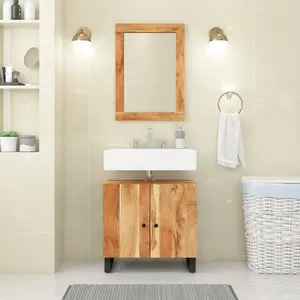 vidaXL Ensemble de meubles de salle de bain 2 pcs bois massif d'acacia pas cher