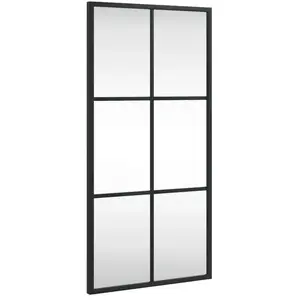 Comparateur de prix : vidaXL Miroir mural noir 30x60 cm rectangulaire fer