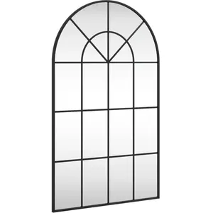 Comparateur de prix : vidaXL Miroir mural noir 60x100 cm arche fer