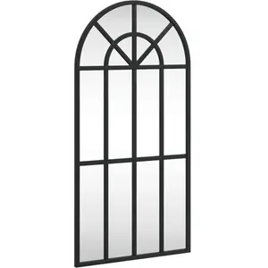 Comparateur de prix : vidaXL Miroir mural noir 30x60 cm arche fer