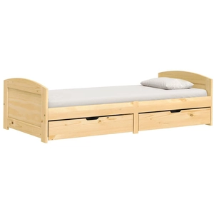 vidaXL Lit de jour avec 2 tiroirs IRUN 90x200 cm bois de pin massif pas cher
