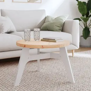vidaXL Dessus de table rond Ø60x3 cm bois de pin massif pas cher