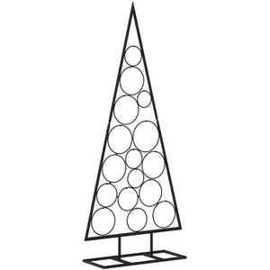 Comparateur de prix : vidaXL Arbre de Noël en métal pour décoration noir 125 cm 359599