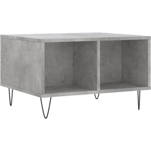 vidaXL Table basse Gris béton 60x50x36,5 cm Bois d'ingénierie pas cher