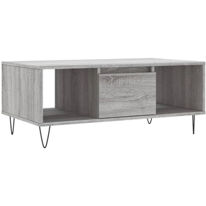 vidaXL Table basse Sonoma gris 90x50x36,5 cm Bois d'ingénierie pas cher