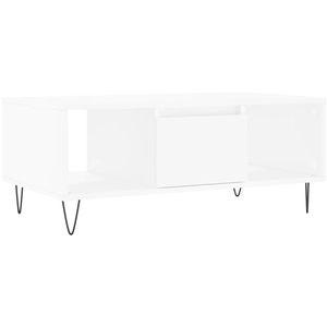vidaXL Table basse Blanc 90x50x36,5 cm Bois d'ingénierie pas cher