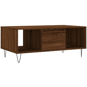 vidaXL Table basse Chêne marron 90x50x36,5 cm Bois d'ingénierie pas cher