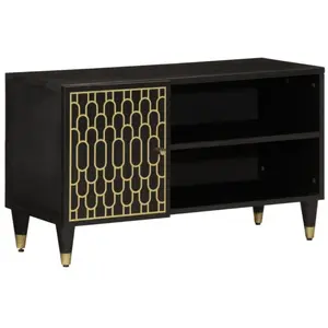 Comparateur de prix : vidaXL Vidaxl Meuble Tv 80x31,5x46 Cm Bois Massif De Manguier