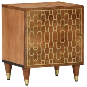 vidaXL Table de chevet 40x33x46 cm Bois de manguier solide pas cher