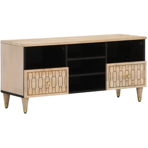 vidaXL Meuble TV 100x33x46 cm bois massif de manguier pas cher