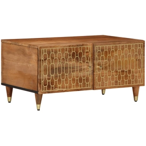 vidaXL Table basse 80x50x40 cm bois de manguier massif pas cher