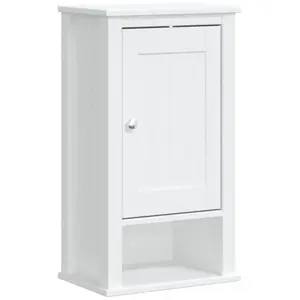 vidaXL Armoire murale de salle de bain BERG blanc bois de pin massif pas cher