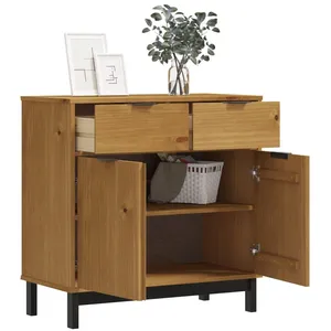 vidaXL Buffet FLAM 80x40x80 cm bois massif de pin pas cher