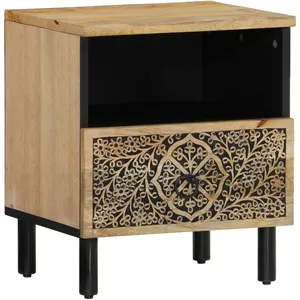 vidaXL Table de chevet 40x33x46 cm Bois de manguier solide pas cher