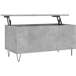 vidaXL Table basse Gris béton 90x44,5x45 cm Bois d'ingénierie pas cher