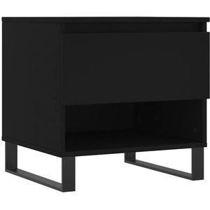 vidaXL Table basse noir 50x46x50 cm bois d’ingénierie pas cher