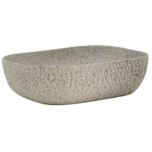 Comparateur de prix : vidaXL Vasque à poser gris rectangulaire 48x37,5x13,5 cm céramique