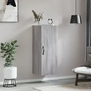 vidaXL Armoire murale sonoma gris 34,5x34x90 cm bois d'ingénierie pas cher