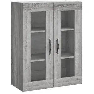 vidaXL Armoire murale sonoma gris 69,5x34x90 cm bois d'ingénierie pas cher