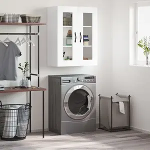 vidaXL Armoire murale blanc 69,5x34x90 cm bois d'ingénierie pas cher