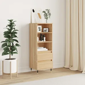vidaXL Buffet haut Chêne sonoma 40x36x110 cm Bois d'ingénierie pas cher